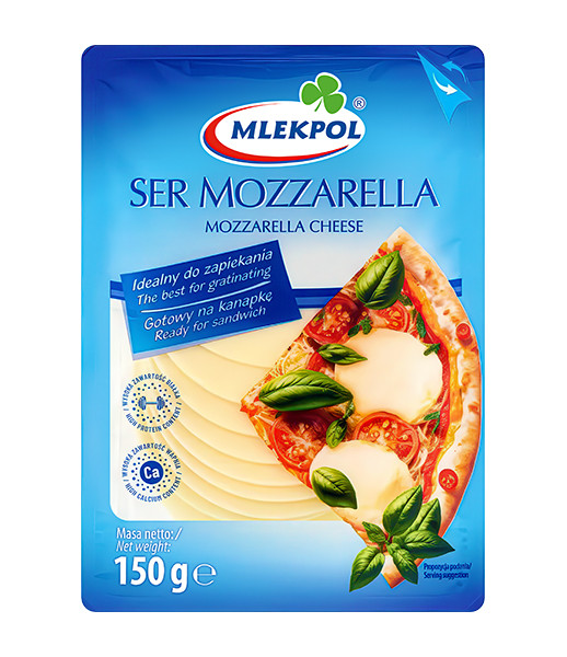 Mlekpol Sliced Mozzarella Cheese 12x150g