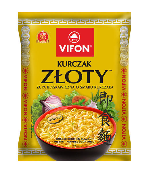 Vifon Noodle Soup Golden Chicken (Zupa Kurczak Zloty) 24x70g