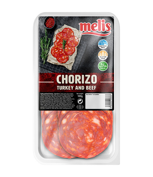 Melis Salami Turkey and Beef Chorizo Halal 1x100g (10)