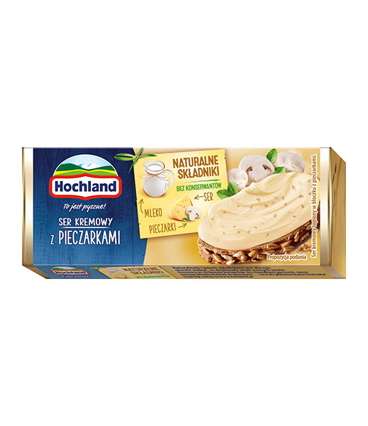 Hochland (10) Cheese Spread Block Mushroom (6) 1x90g (3931)