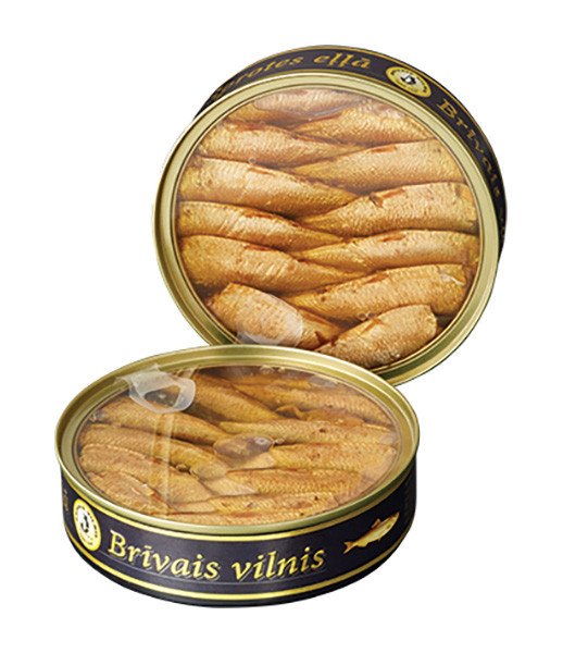 Brivais Vilnis Smoked Sprats in Oil (transparent EO) (40pcs/box) 1x160g