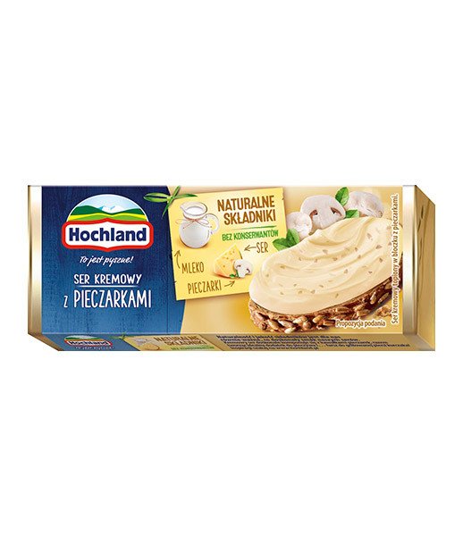 Hochland (10) Cheese Spread Block Mushroom (6) 1x90g (3931)