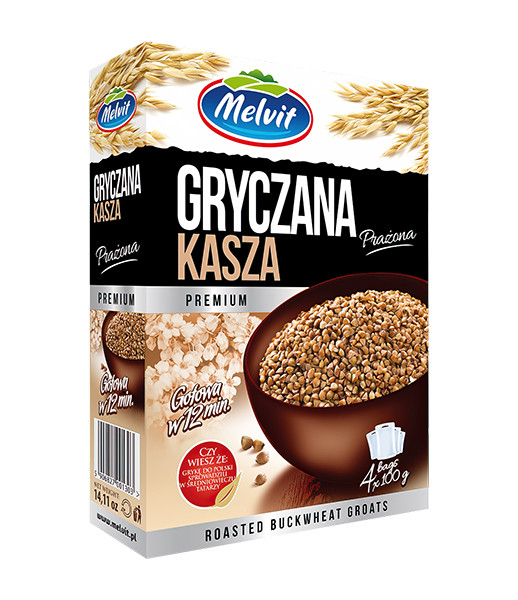 Melvit Kasza Gryezana (Roasted Buckwheat Cereal) 6x4x100g