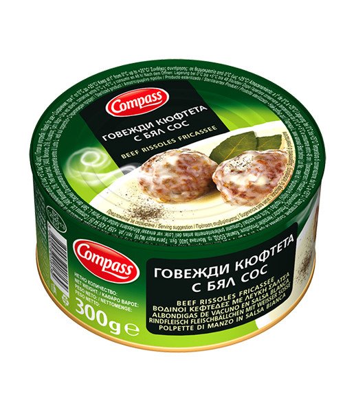 Compass Beef Rissoles fricassee 24x300g