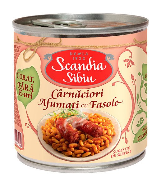 Scandia Sibiu Smoked Sausages with Beans 6x400g