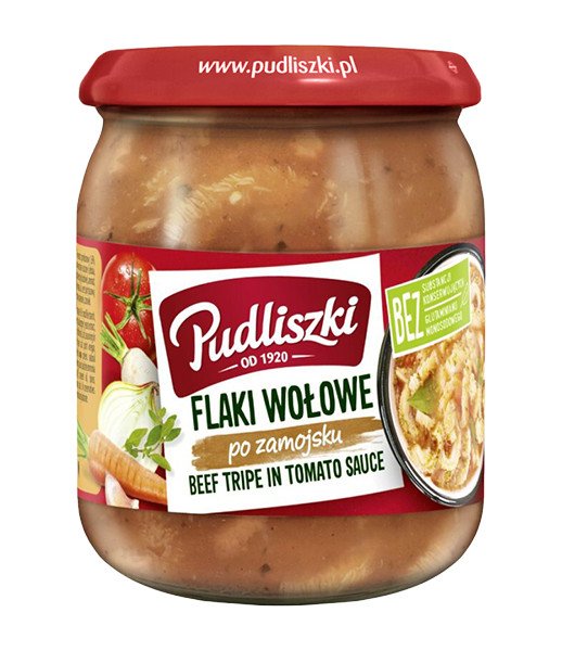 Pudliszki Filaki Zamojskie Beef Tripe in Tomato Sauce Ready Meal 4x500g