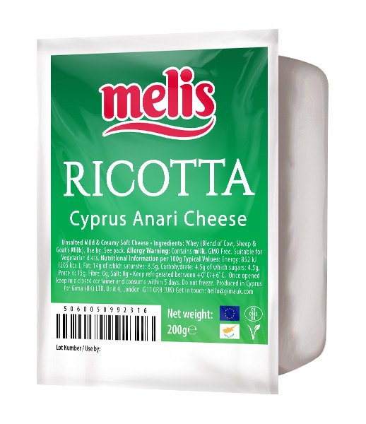 Melis Ricotta Anari Cheese 10x200g