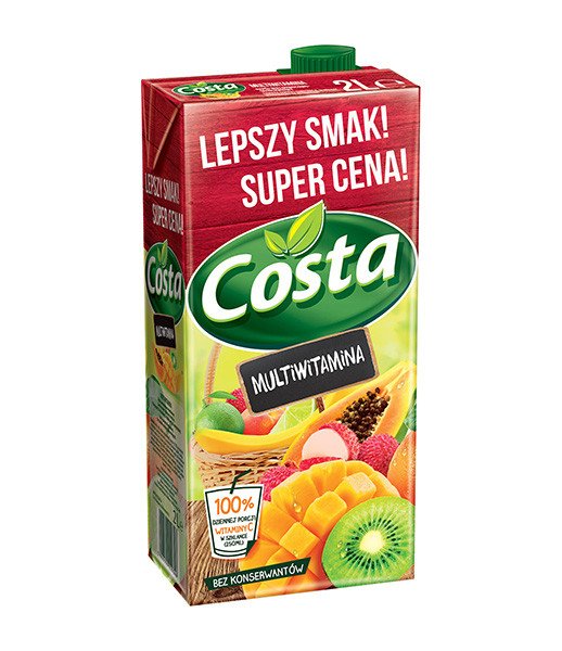 Costa Multivitamin Multifruit Drink 6x2L