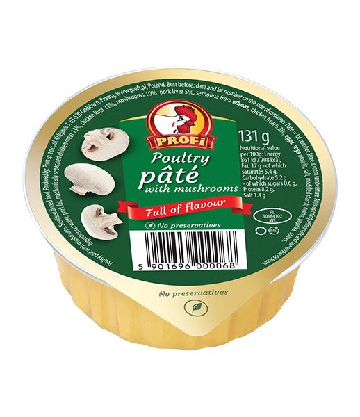 Profi Poultry Pate with Mushrooms (Display) 15x131g