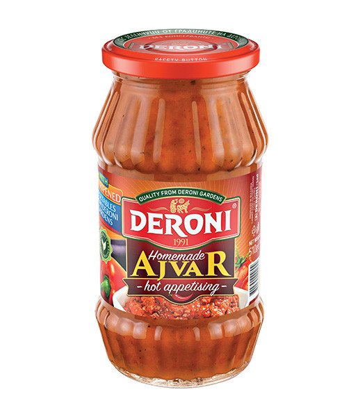 BG Deroni Homemade Ajvar Hot Appetizing 6x510g