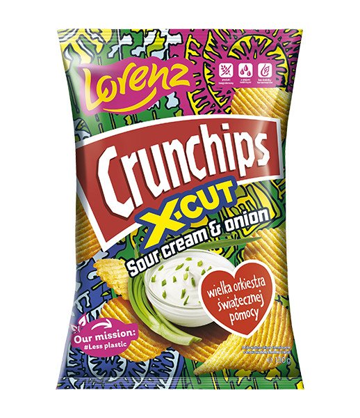 Crunchips X-Cut Sour Cream & Onion 10x130g