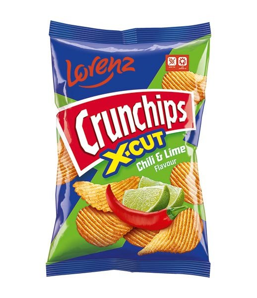 Crunchips X-Cut Chili & Lime 10x130g