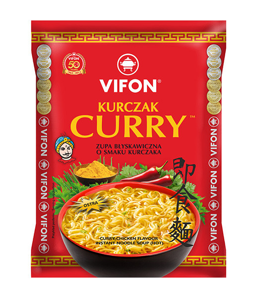 Vifon Noodle Soup Curry Chicken (Zupa Kurczak Curry) 24x70g