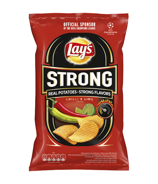 Crisps Lays Strong Chilli & Lime 24X120g