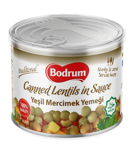 Bodrum R.M. Green Lentils in Sauce 6x400g