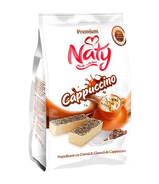 Naty Wafer with Cappuccino Glazing 9x140g