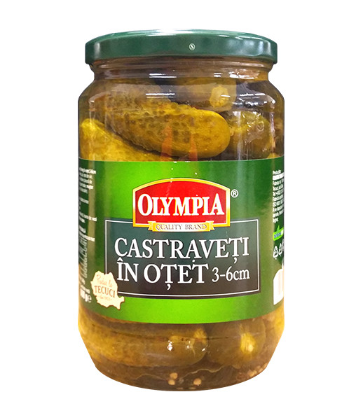 Olympia Cucumber in Vinegar 3-6cm (Castraveti) 6x720ml