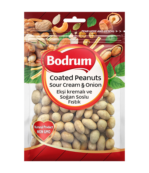 Bodrum Peanuts Coated Sour Cream & Onion 6x150g