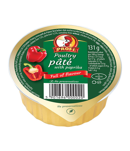 Profi Poultry Pate with Paprika (Display) 15x131g