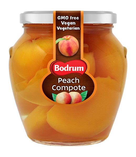 Bodrum Amf Compote-Peeled Peach 12x580ml