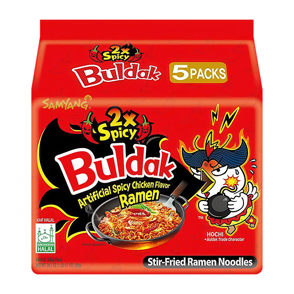 Samyang Buldak Double Spicy Hot Chicken Ramen 8x5x140g