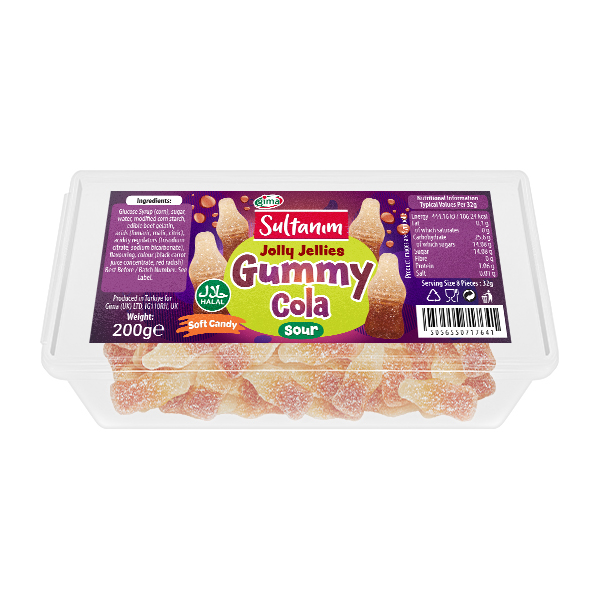 Sultanim Jelly Fizzy Cola 24x200g