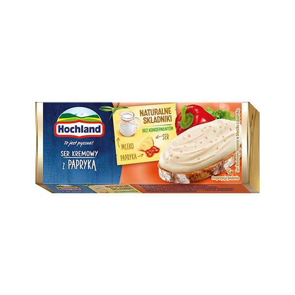 Hochland (12) Cheese Spread Block Paprika (6) 1x90g (3911)