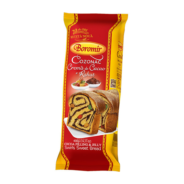 Boromir Cozonac with Cocoa and Jelly (Rahat) 9x500g