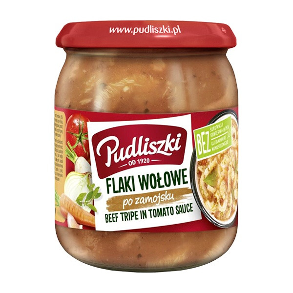 Pudliszki Filaki Zamojskie Beef Tripe in Tomato Sauce Ready Meal 4x500g