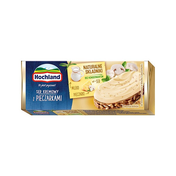 Hochland (10) Cheese Spread Block Mushroom (6) 1x90g (3931)