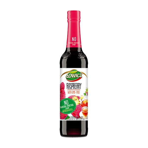 Lowicz Raspberry & Lime Flower Syrup (Lipy) 6x400ml