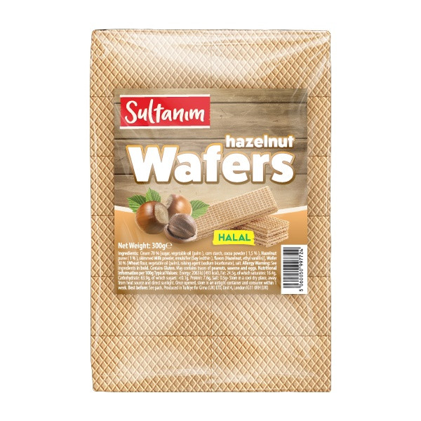 Sultanim Wafers with Hazelnut Halal 12x300g