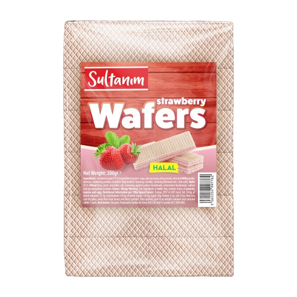 Sultanim Wafers with Strawberry Halal 12x300g