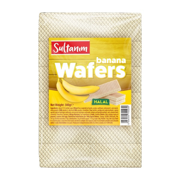 Sultanim HALAL Wafers with Banana 12x300g