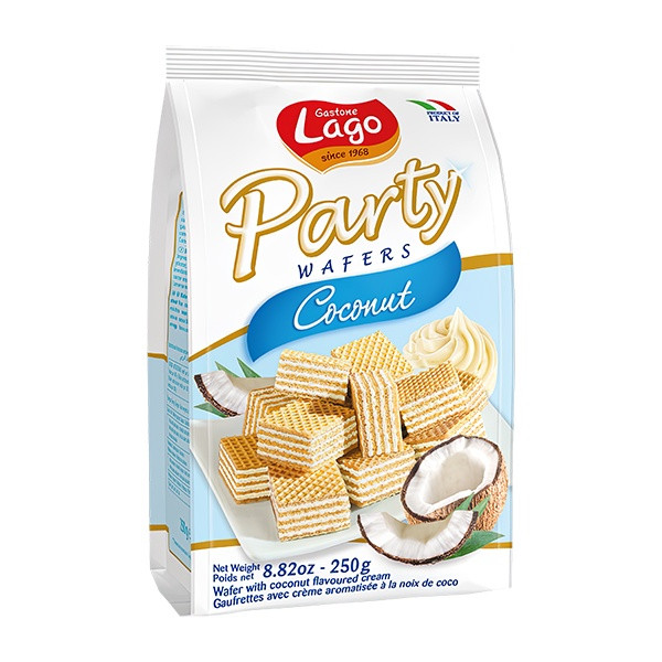 Lago Party Wafer Coconut 10x250g