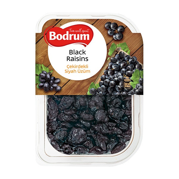 Bodrum Turkish Black Raisins (Tray) 6x250g