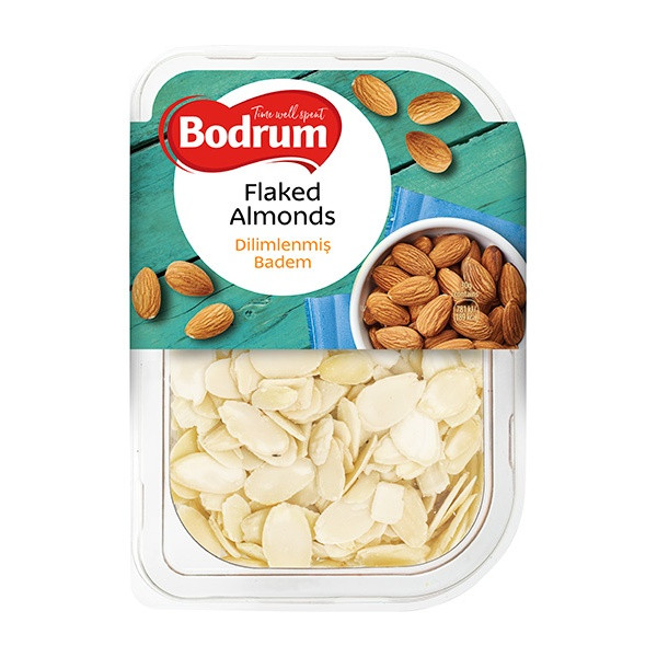 Bodrum Flaked Almonds (Tray) 6x150g