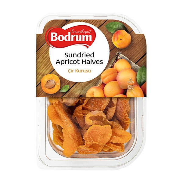 Bodrum Halved Apricots (Cir Kurusu) (Tray) 6x200g