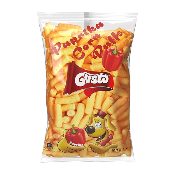 Gusto Paprika Corn Puffs 18x100g