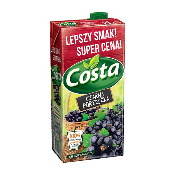 Costa Blackcurrant Drink 6x2L