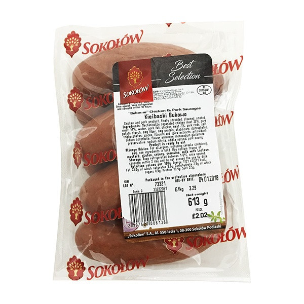 Sokolow Bukowe Small Chicken & Pork Sausage (approx 700g) Kg