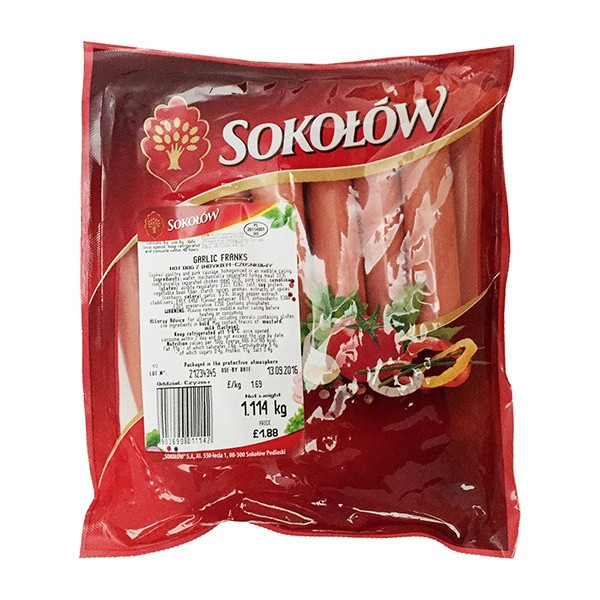 Sokolow Franks Garlic (Hot Dog) (10kg/Box) Sold by Kg