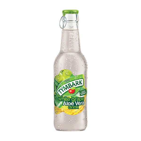 Tymbark 250mlx24 White Grape Aloe Vera Drink (EO Glass) 24x250ml