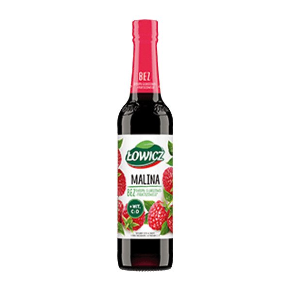 Lowicz Raspberry Syrup (Malina) 6x400ml