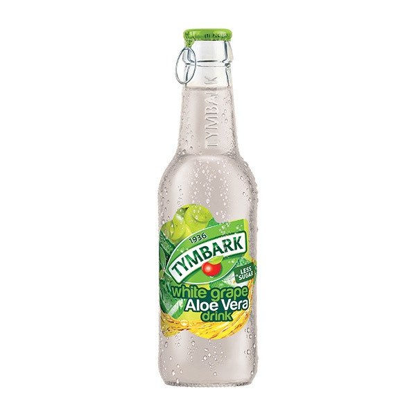 Tymbark 250mlx24 White Grape Aloe Vera Drink (EO Glass) 24x250ml