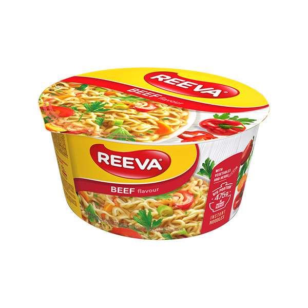 Reeva Instant Bowl Noodles Beef 12x75g