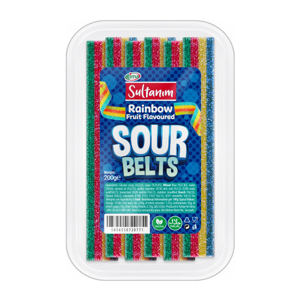 Sultanim Sour Belt Rainbow Flat Box 12x200g