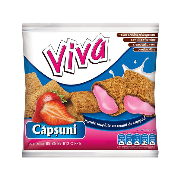 Viva Strawberry Cream Snacks 14x200g