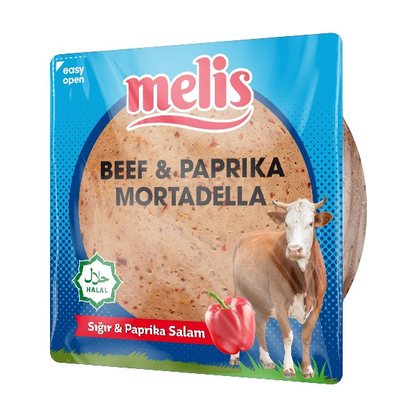 Melis Sliced Beef Mortadella with Paprika 12x200g