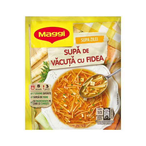 Maggi instant beef noodle soup (Vacuta cu Fidea) 18x49g